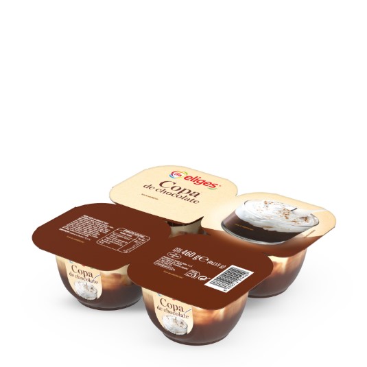 Copa de chocolate con nata en pack de 4X115g