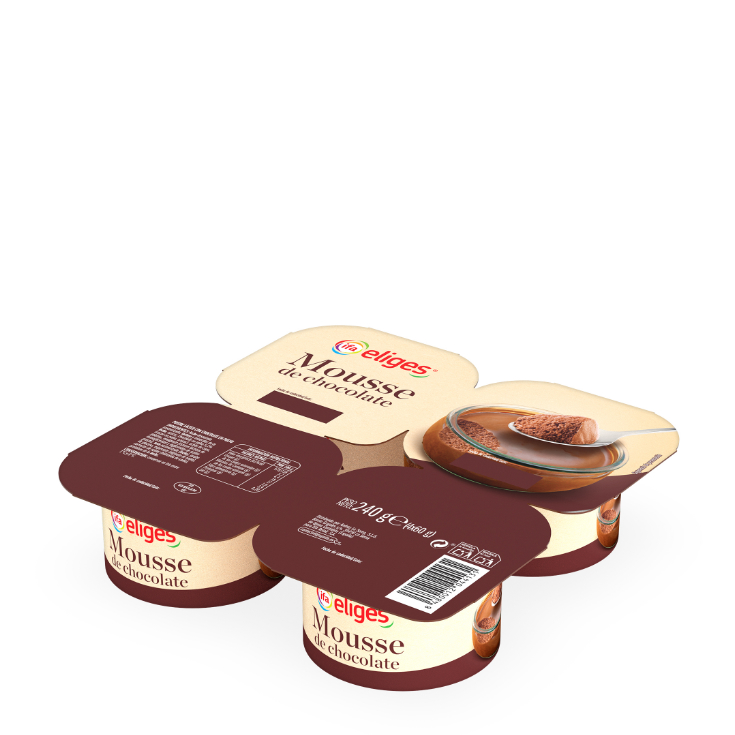 MOUSSE DE CHOCOLATE PACK 4X60G