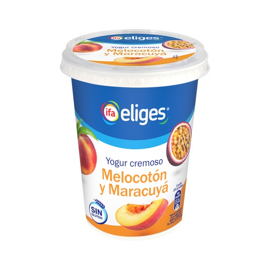 YOGUR CREMOSO MELOCOTON Y MARACUYA 500G