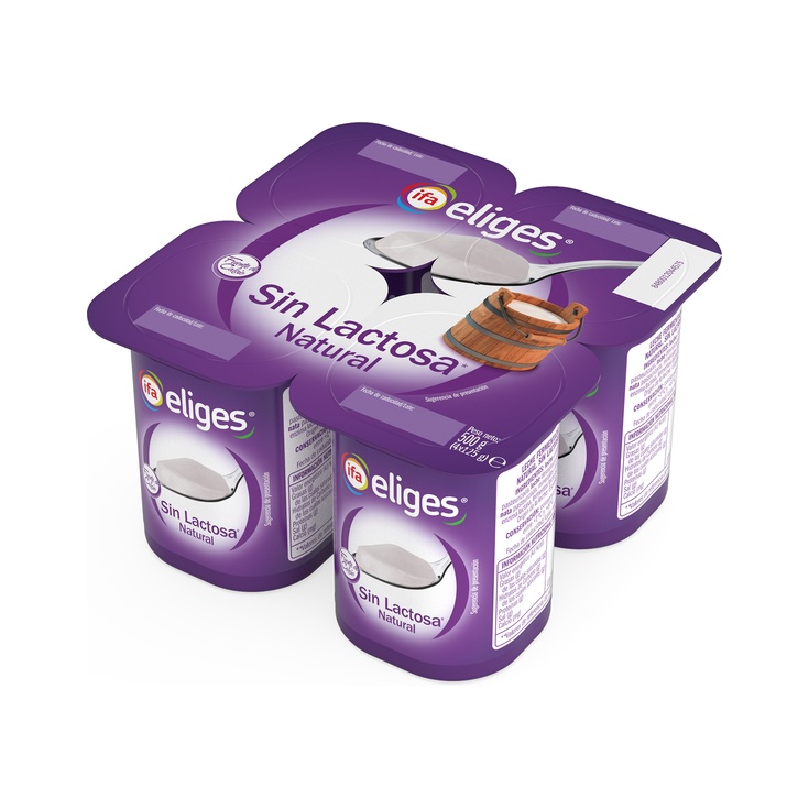 YOGUR NATURAL SIN LACTOSA 4X125G