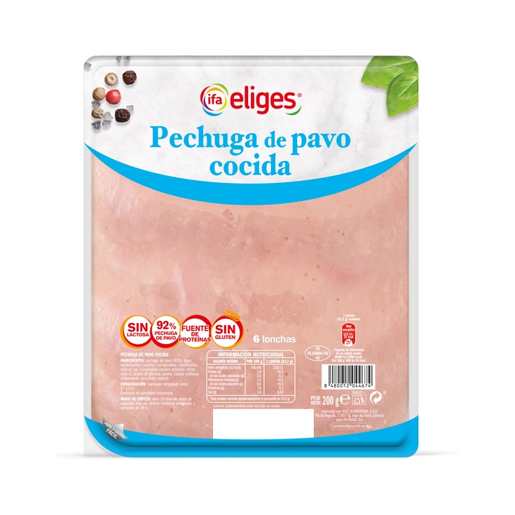 PECHUGA PAVO BANDEJA 2X225G