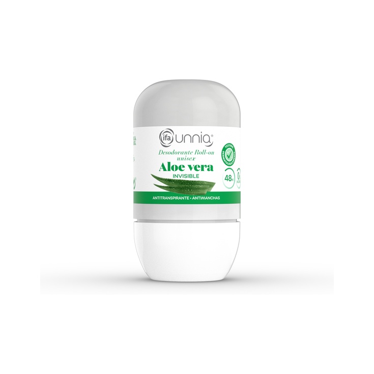 Desodorante Roll On Unisex Aloe Vera Invisible 48h 75 ml