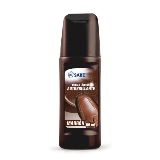 CREMA LIQUIDA DE CALZADO COLOR MARRON 50 ML