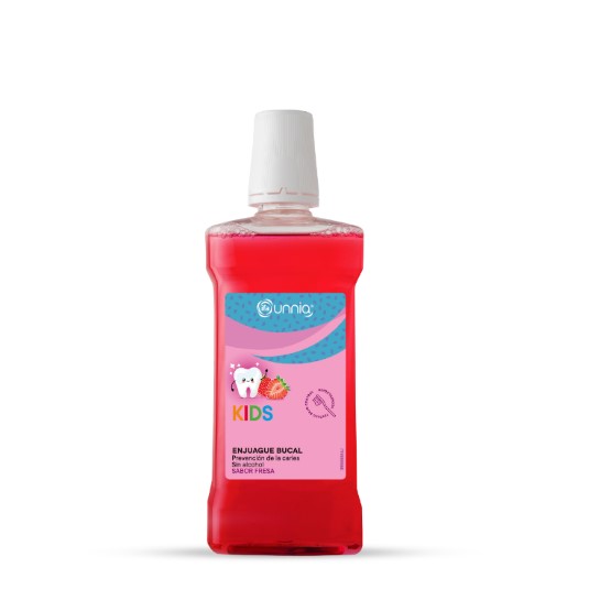 Enjuague bucal para niños sabor fresa