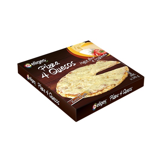 Pizza 4 quesos congelada 