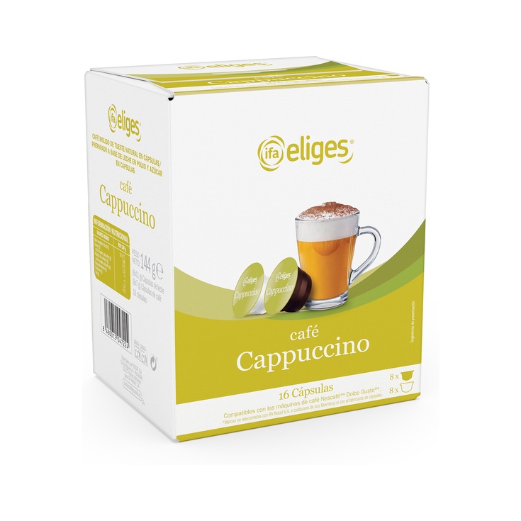CAPSULAS DE CAFE GRANDES CAPUCCINO CAJA 16UDS