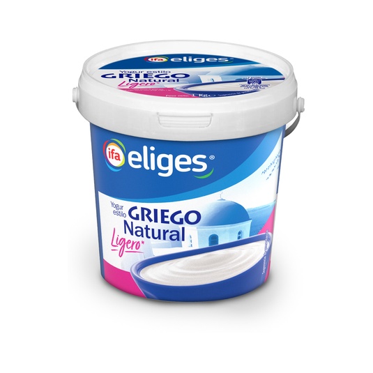 Yogur Griego Ligero Natural Tarrina 1 kg