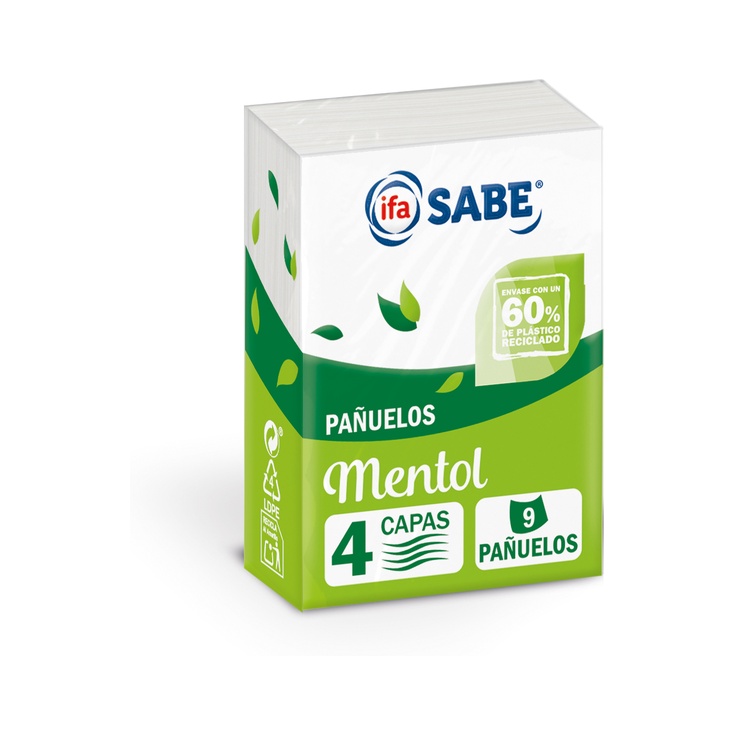 Pañuelos de Bolsillo Pocket Mentol 4 Capas Pack de 10 Paquet