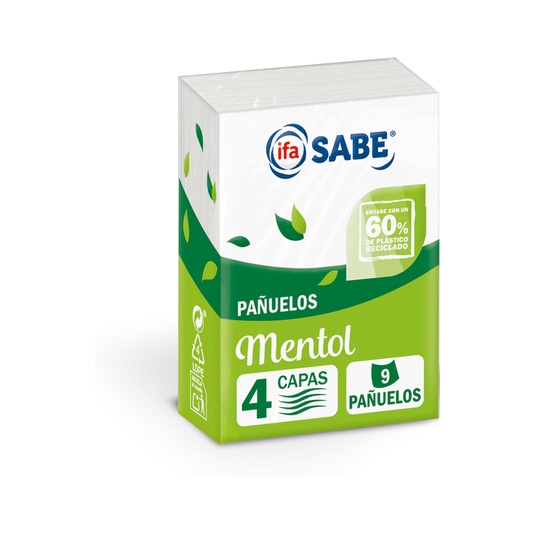Pañuelos de Bolsillo Pocket Mentol 4 Capas Pack de 10 Paquet