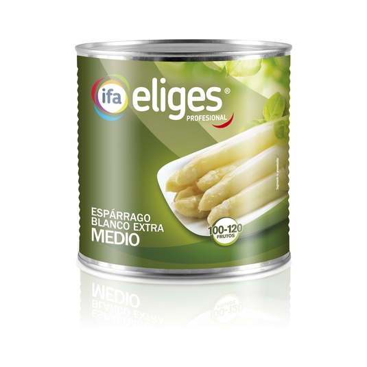 Espárragos Blancos Extra Medios Calibre 100 a 120 Lata 3 kg