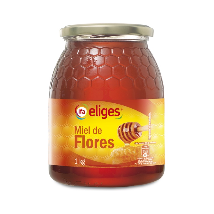 Miel de flores bote cristal 1 kg