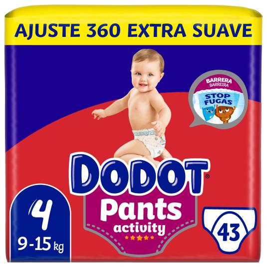 Pants pañales de 9 a 15 kg Talla 4 - 43 uds