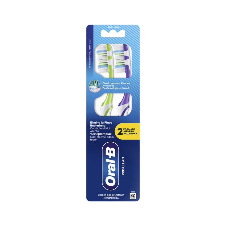 Pro Clean cepillo dental medio elimina laplaca