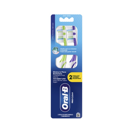 Pro Clean cepillo dental medio elimina laplaca