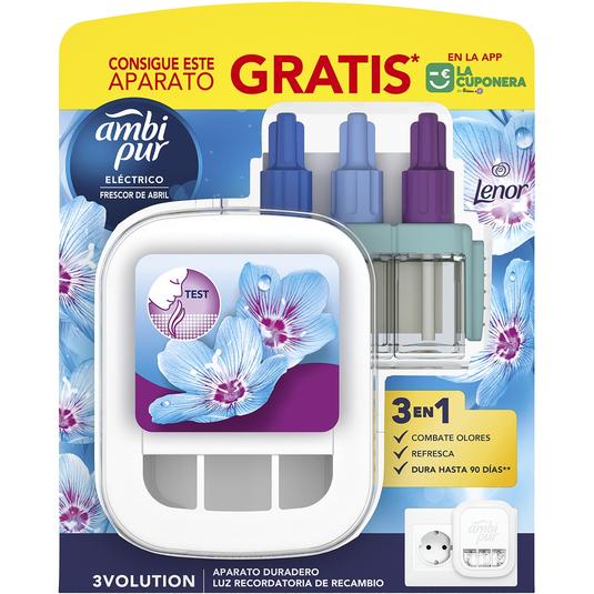 Ambientador eléctrico frescor de Abril 3 fragancias 