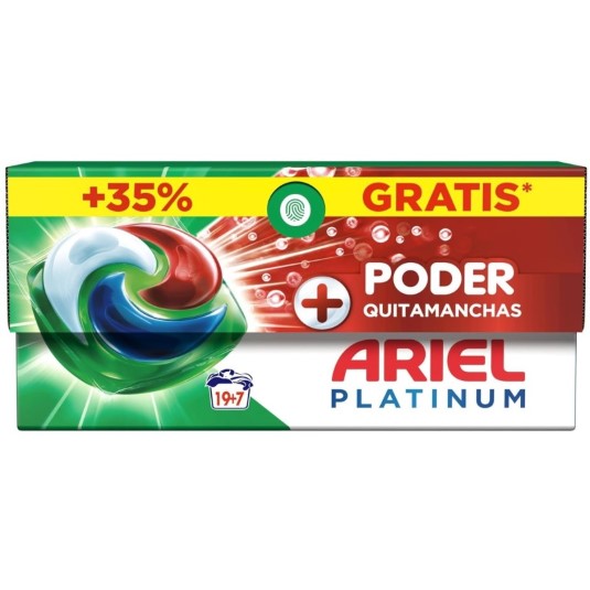 Cápsulas detergente + poder quitamanchas - 19+7