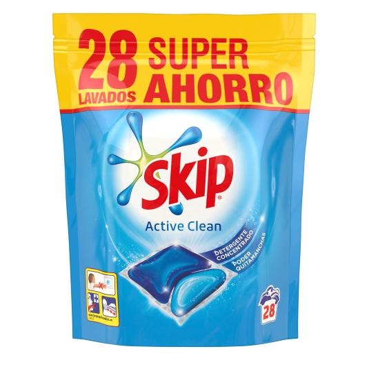 Detergente cápsulas Active Clean - Skip - 28 lavados