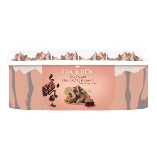 Tarrina de chocolate con leche y trocitos de brownie - 456g