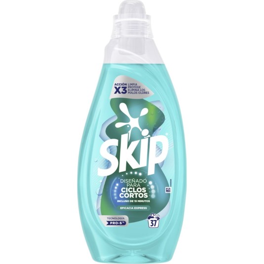 Detergente líquido ciclos cortos eficacia express - 37 lav