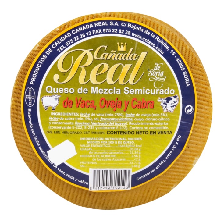 Queso Mezcla Semicurado Cañada Real 380Grs